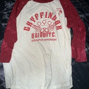 Gryffindor Quidditch bleach dye Raglan Shirt - Red & White box lunch